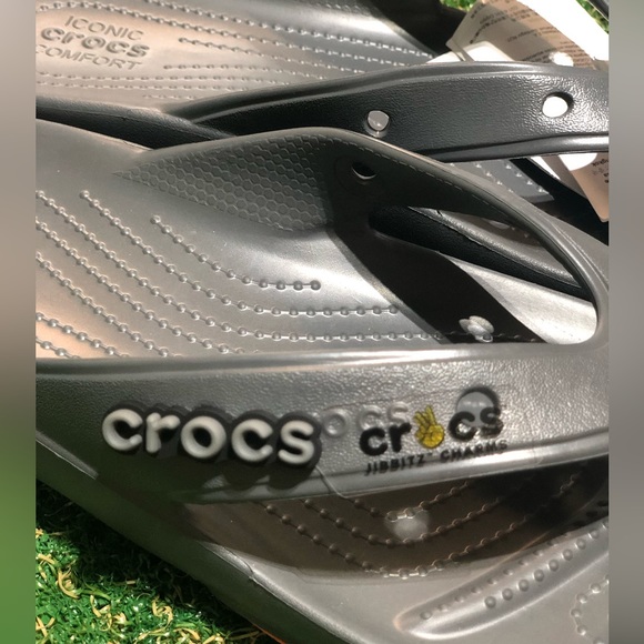 CROCS Classic All-Terrain Flip Flops Slate Grey Unisex Size: M9 / W11 ~ NWT! - Picture 8 of 9